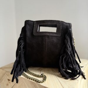 MINI SAC À FRANGES - CHOCO