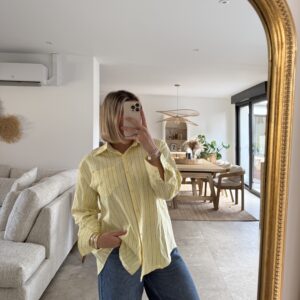 CHEMISE STRASS JAUNE