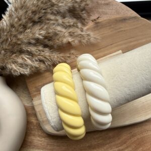 BRACELET JONC EN RESINE JAUNE