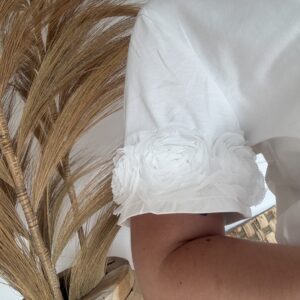 TEE SHIRT - BLANC ROSE