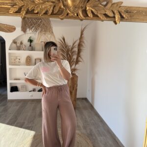 PANTALON VIEUX ROSE - GAZ DE COTON