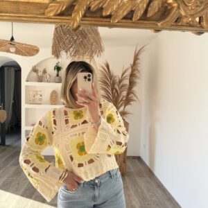 TOP EN CROCHET JAUNE