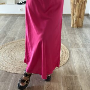 JUPE EN SAITN - FUSHIA