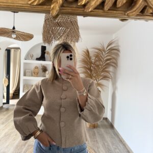 PULL / GILET ROXANE - TAUPE