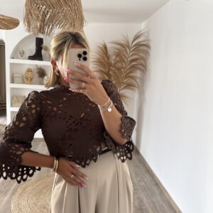 BLOUSE LEONIE - CHOCO