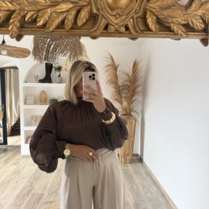 BLOUSE LOUISA - CHOCOLAT
