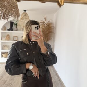 VESTE SIMILI - BROWN