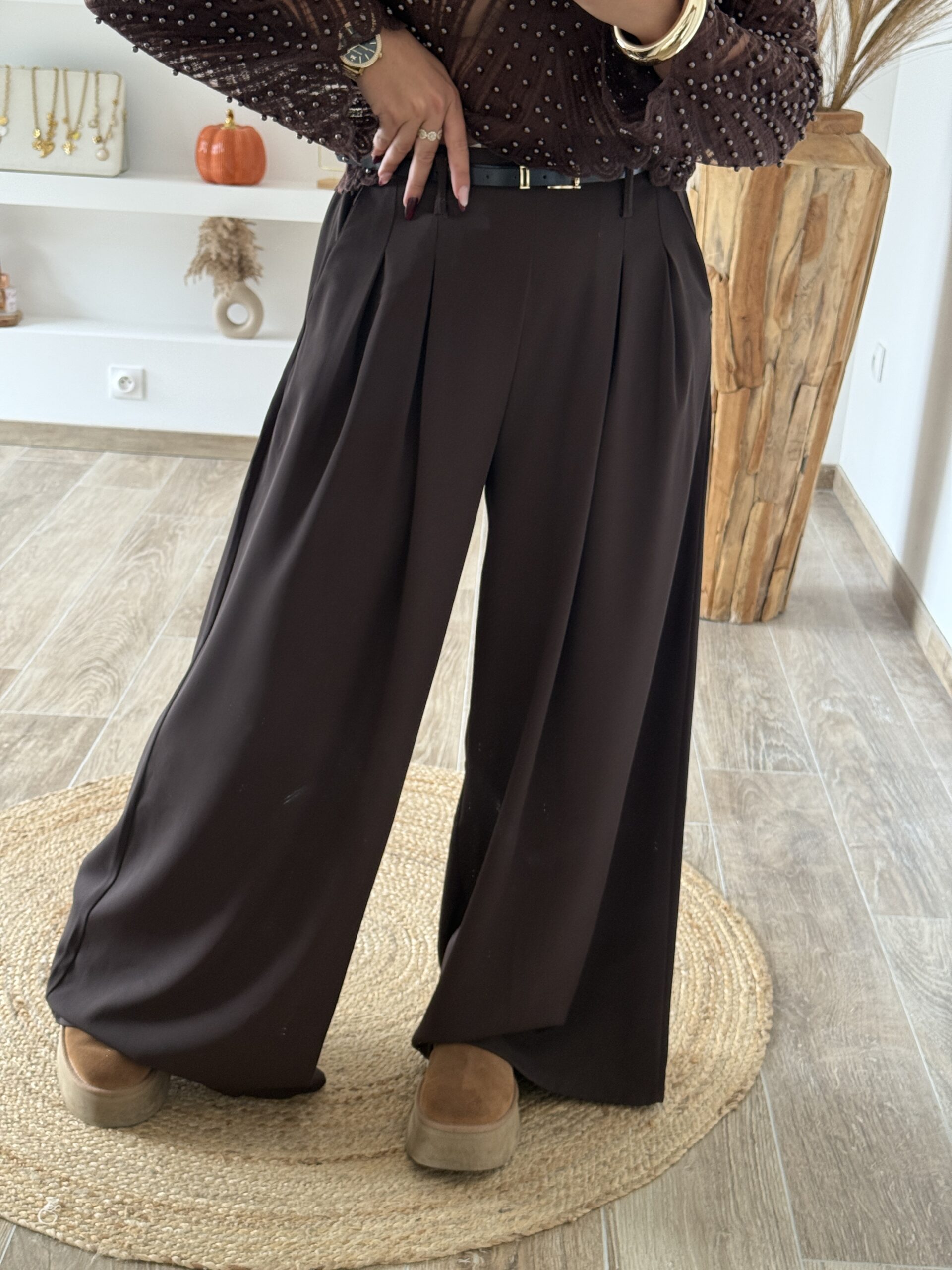PANTALON LAURENE - CHOCO